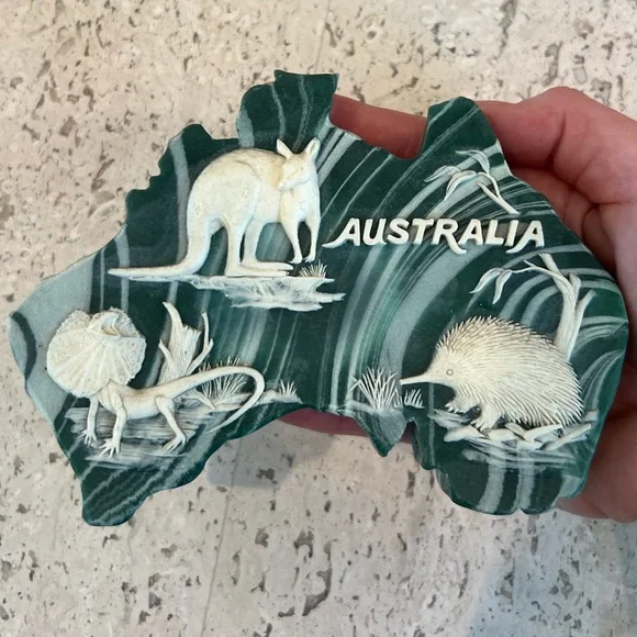 VTG Australian Marble Stone Paperweight - Picture 4 of 7